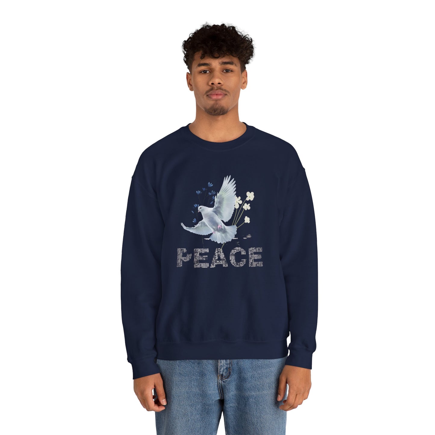 Peaceful Dove Crewneck Sweatshirt for Comfort and Harmony