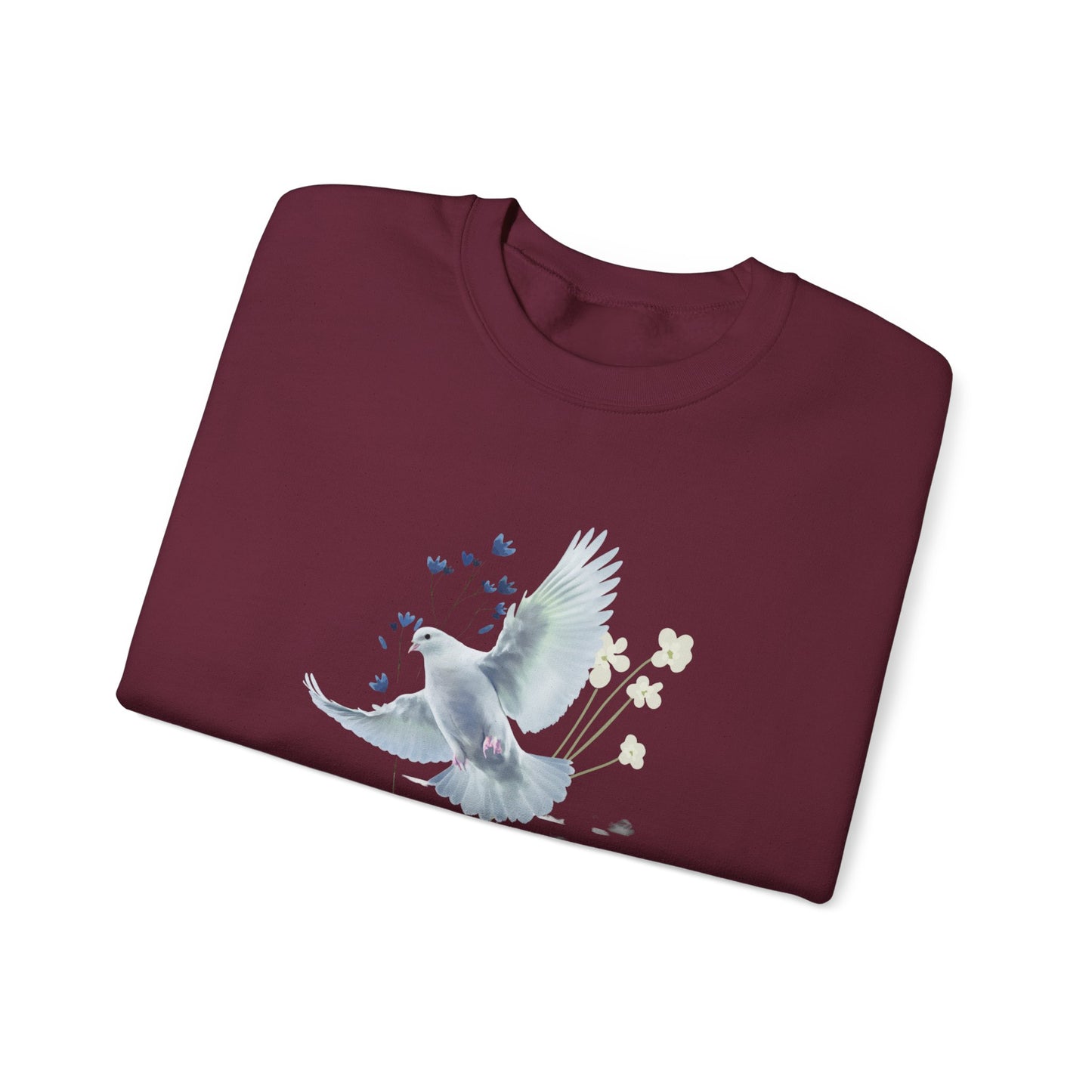Peaceful Dove Crewneck Sweatshirt for Comfort and Harmony