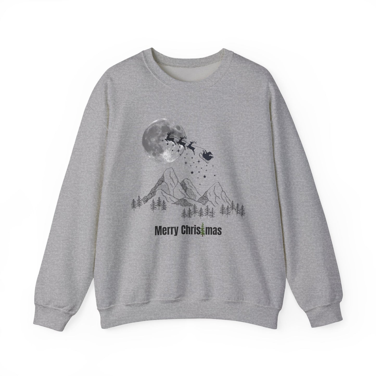 Merry Christmas Mountain Crewneck Sweatshirt