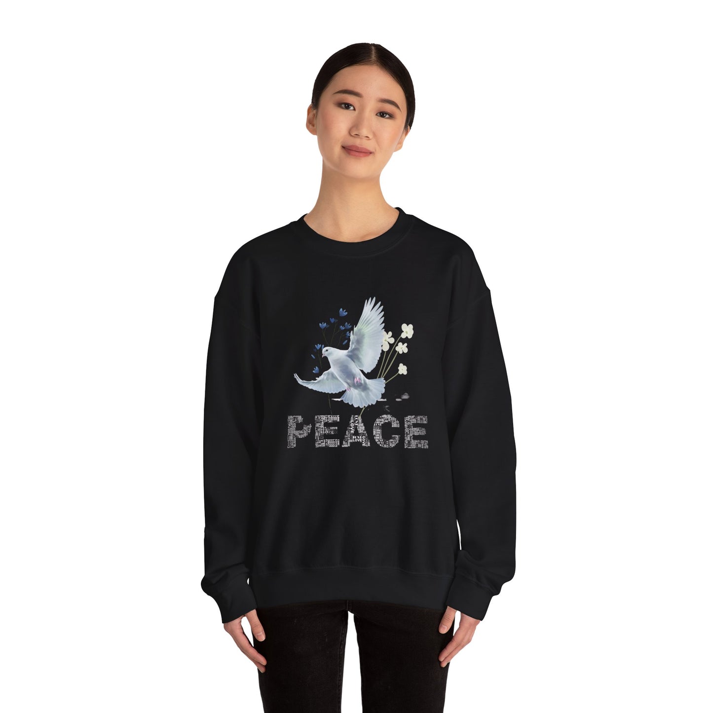 Peaceful Dove Crewneck Sweatshirt for Comfort and Harmony