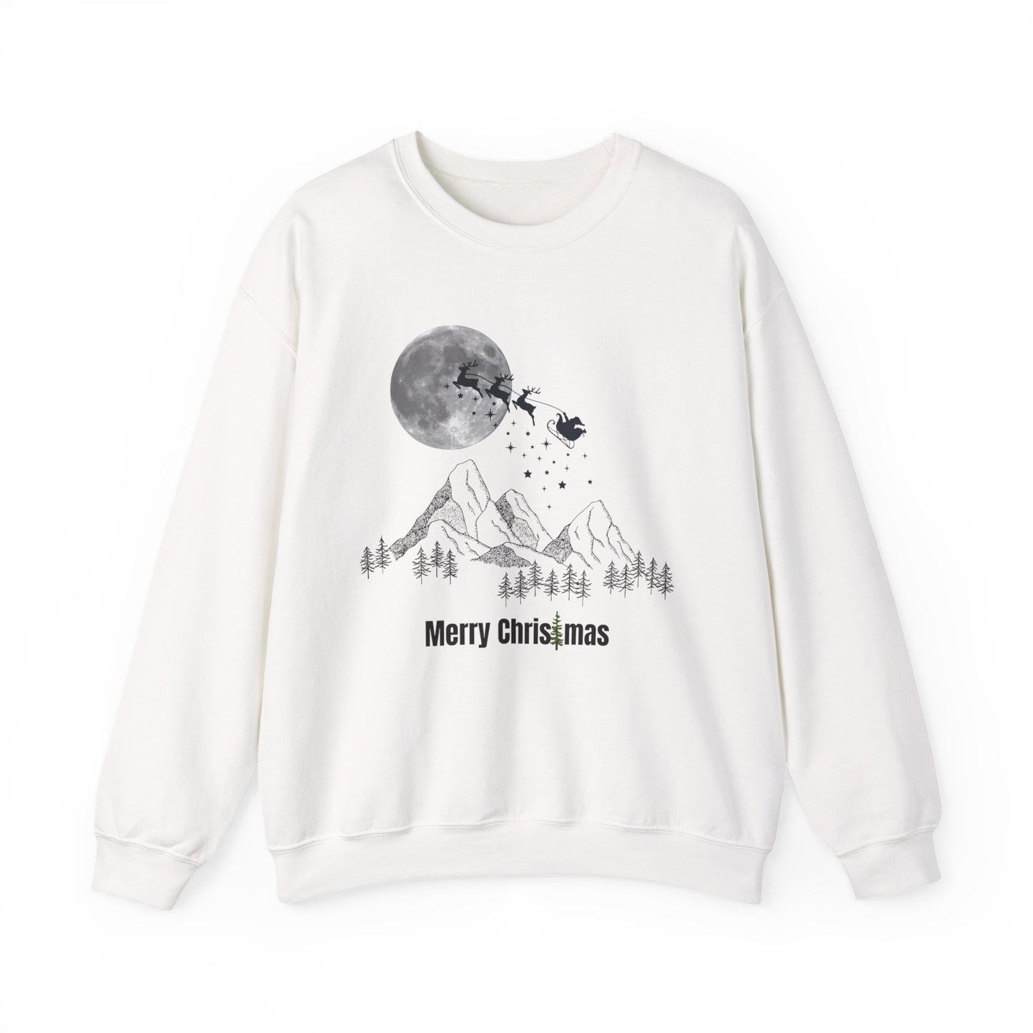 Merry Christmas Mountain Crewneck Sweatshirt