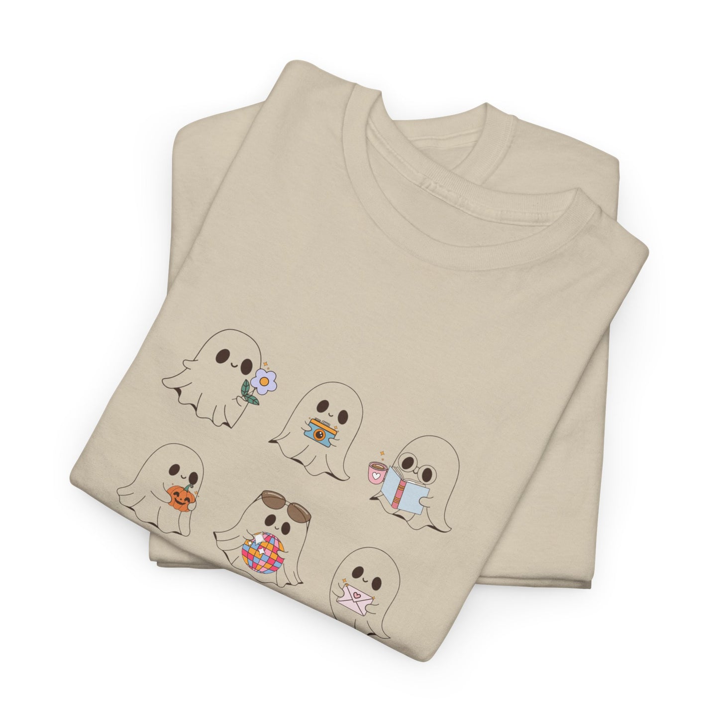 Cute Animal Graphic Tee - "Too Cute to Spook!" Unisex Heavy Cotton T-shirt