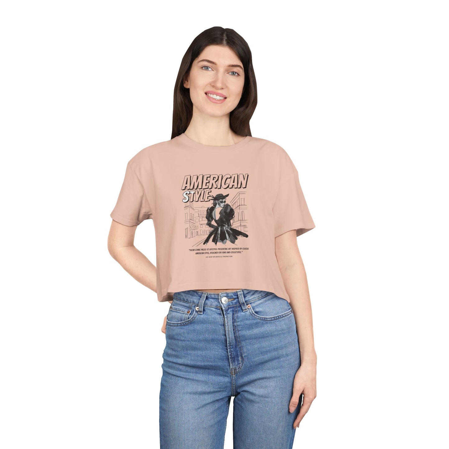 American Style Graphic Women's Crop Tee