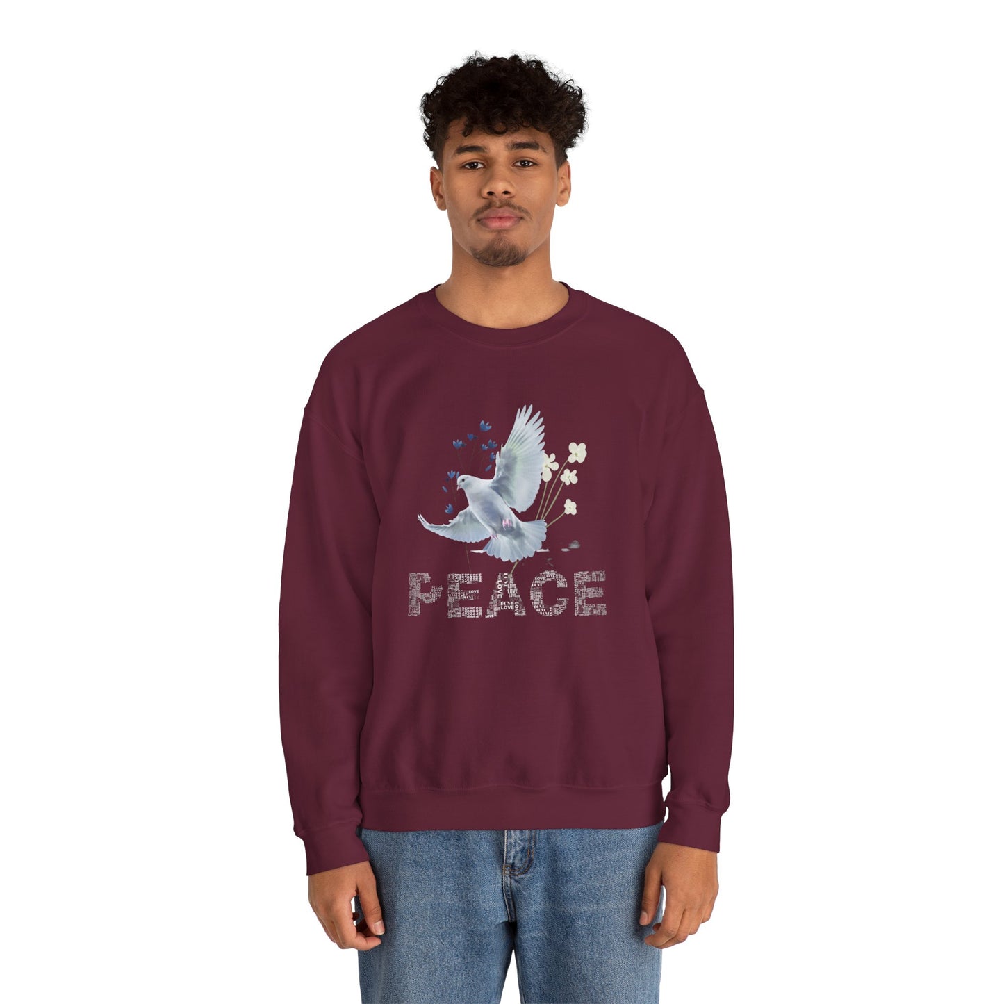 Peaceful Dove Crewneck Sweatshirt for Comfort and Harmony