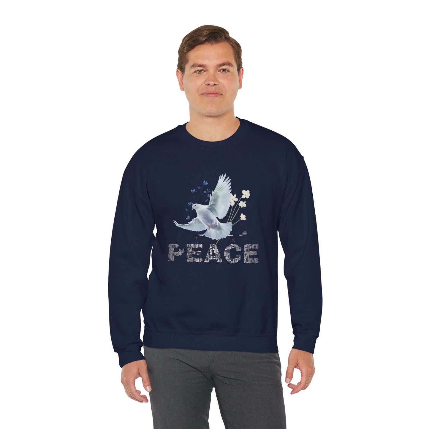 Peaceful Dove Crewneck Sweatshirt for Comfort and Harmony