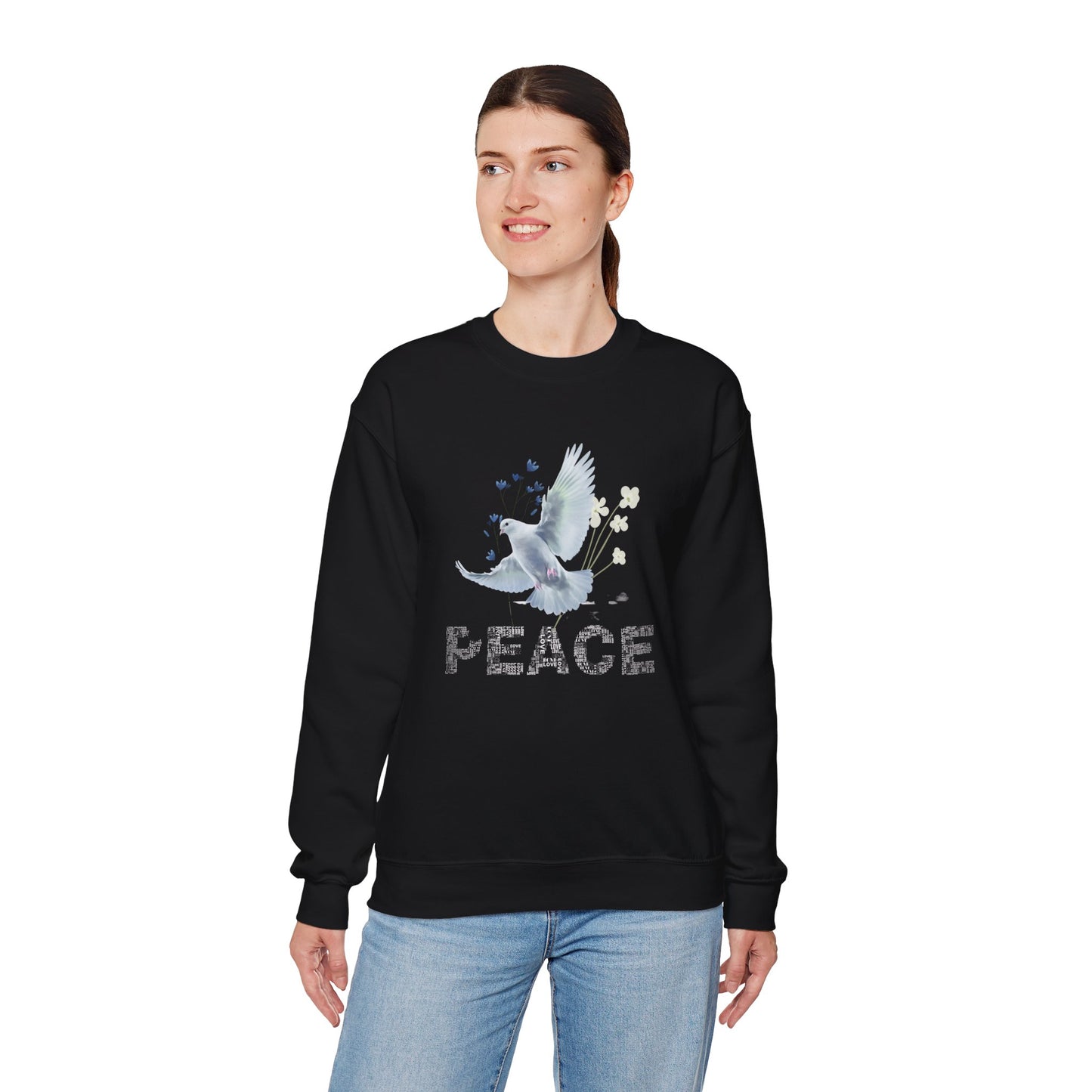 Peaceful Dove Crewneck Sweatshirt for Comfort and Harmony