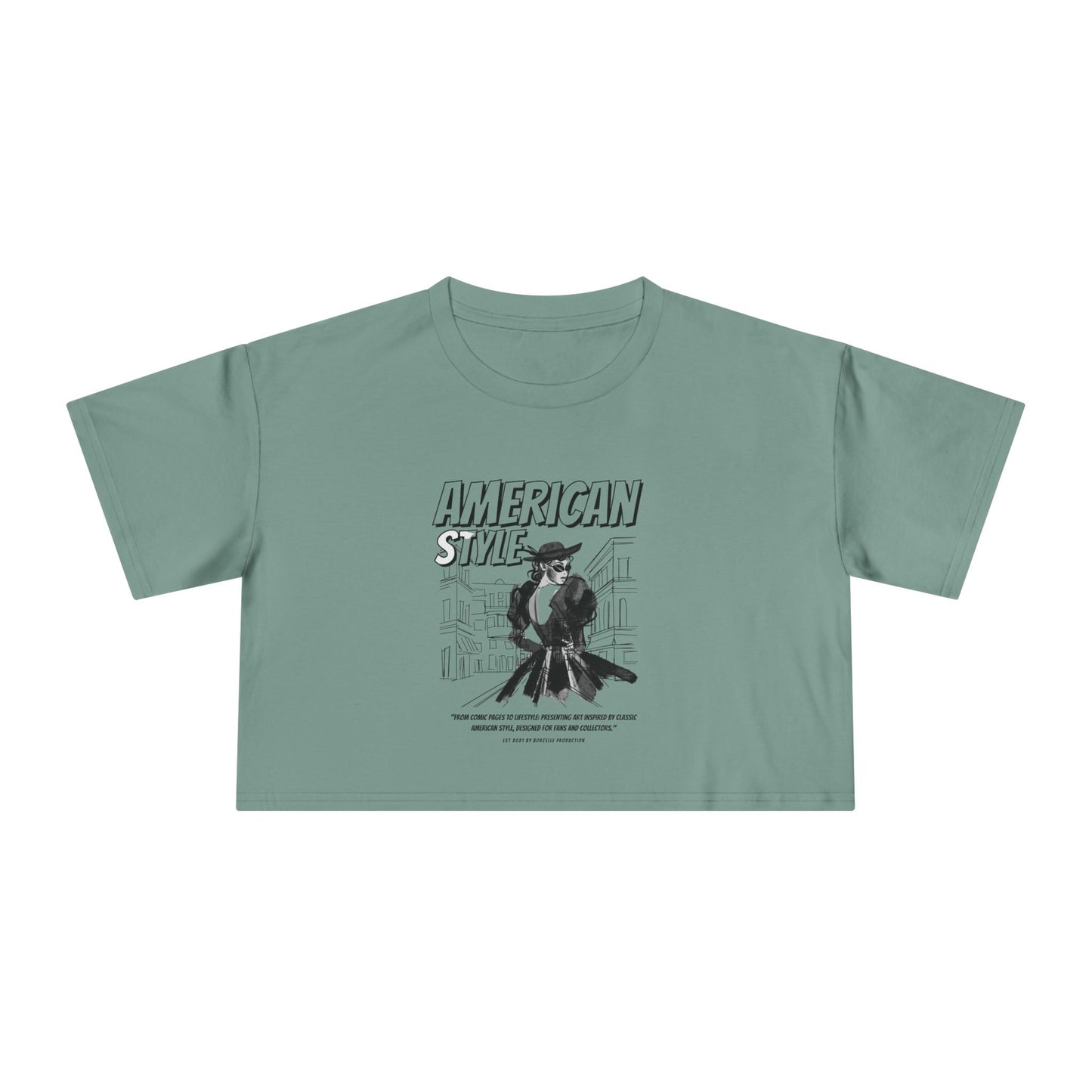 American Style Graphic Women's Crop Tee