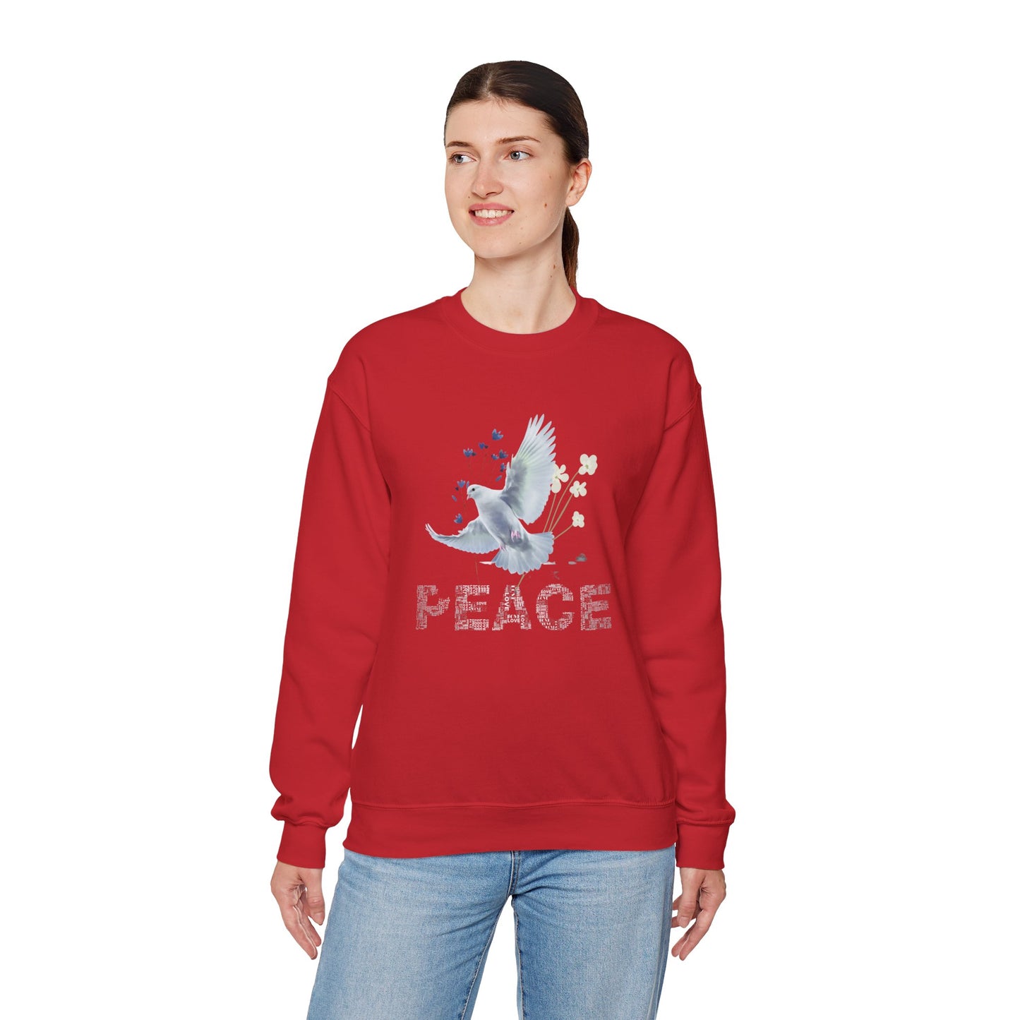 Peaceful Dove Crewneck Sweatshirt for Comfort and Harmony