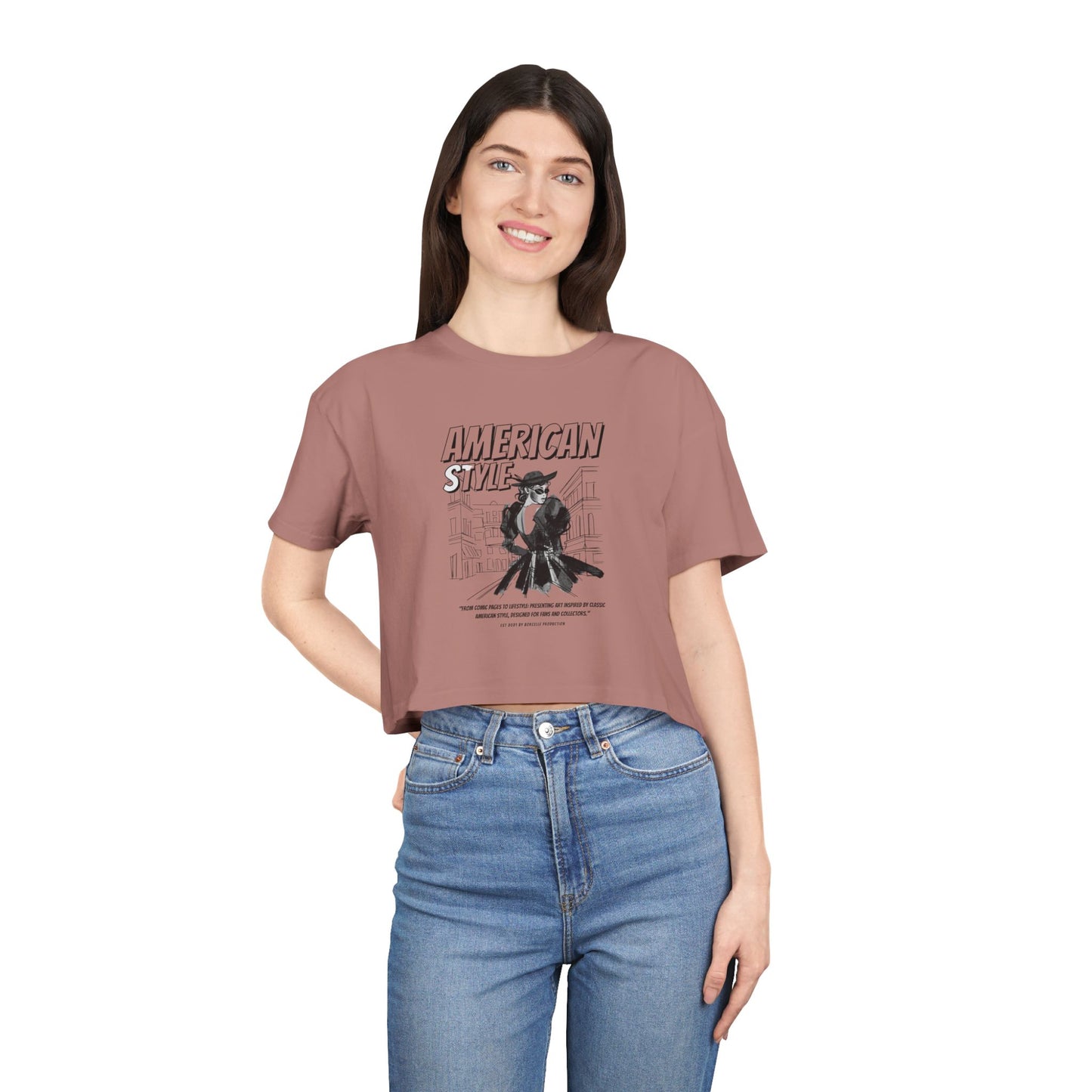 American Style Graphic Women's Crop Tee