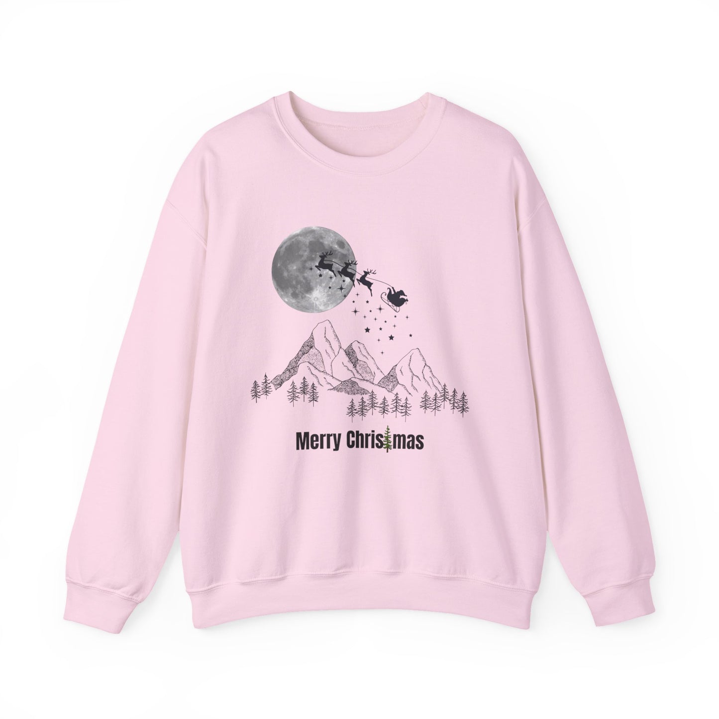 Merry Christmas Mountain Crewneck Sweatshirt