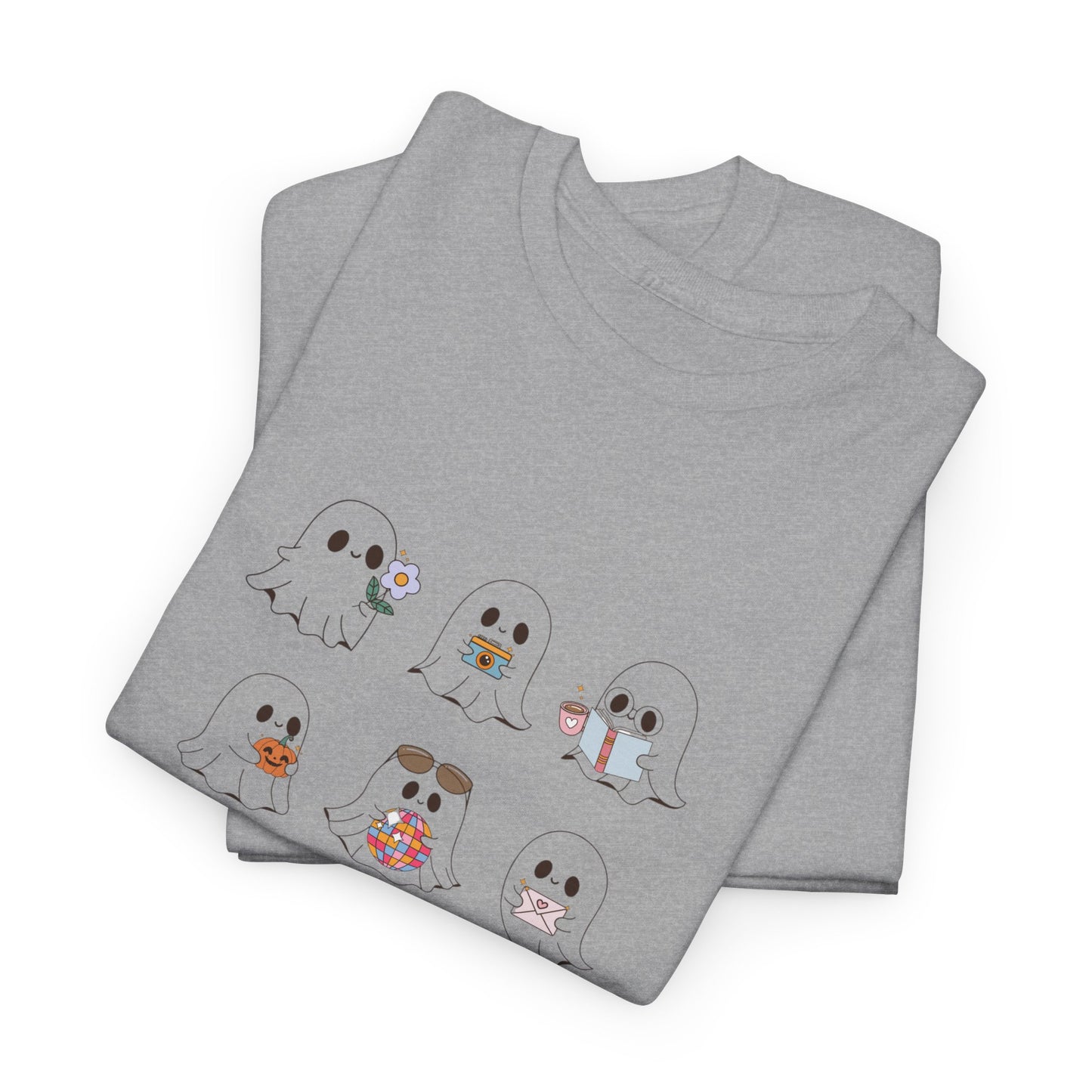 Cute Animal Graphic Tee - "Too Cute to Spook!" Unisex Heavy Cotton T-shirt
