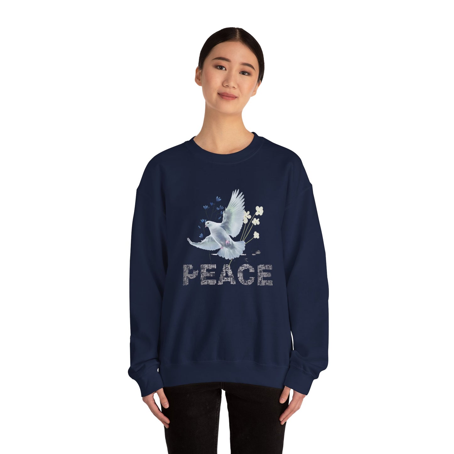 Peaceful Dove Crewneck Sweatshirt for Comfort and Harmony