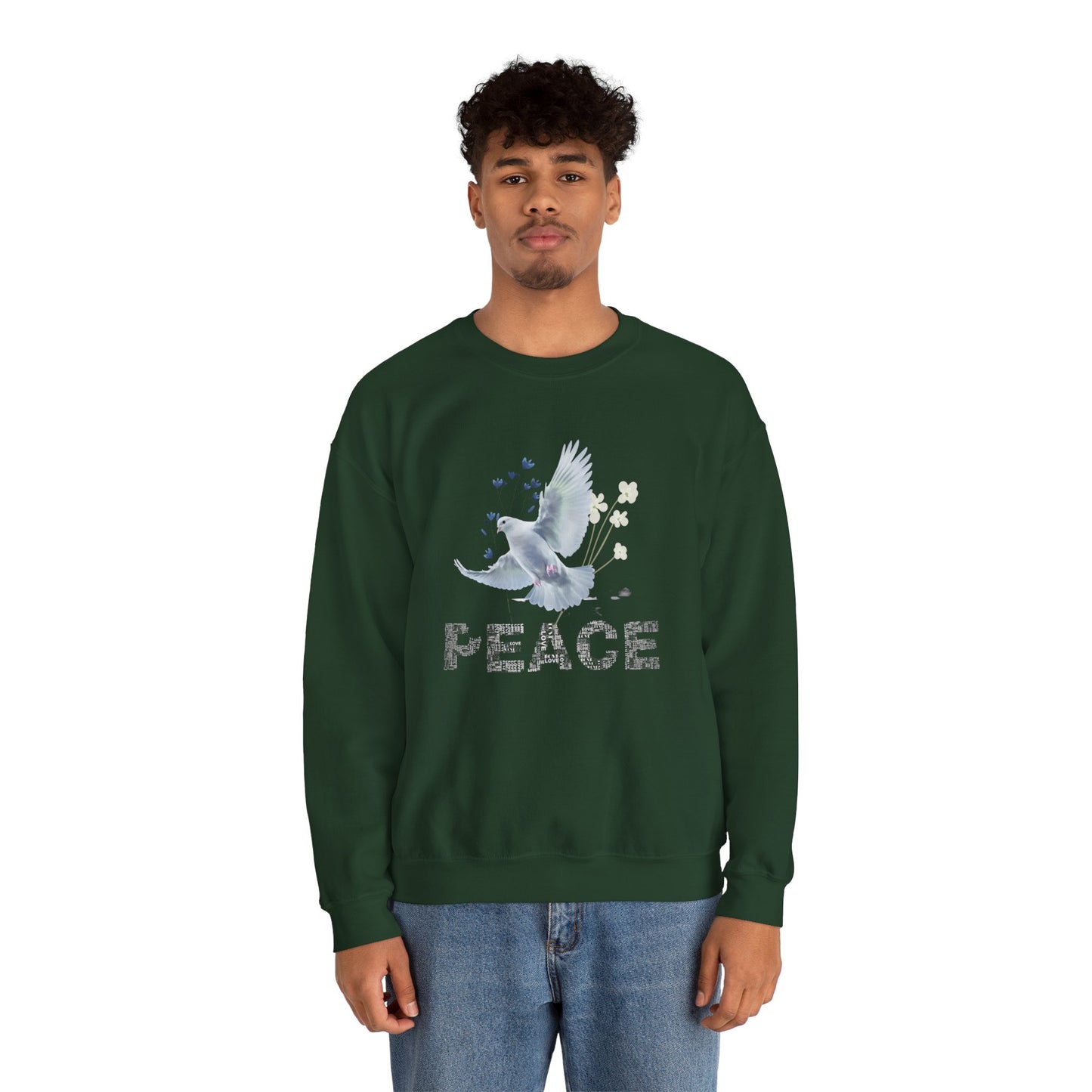 Peaceful Dove Crewneck Sweatshirt for Comfort and Harmony