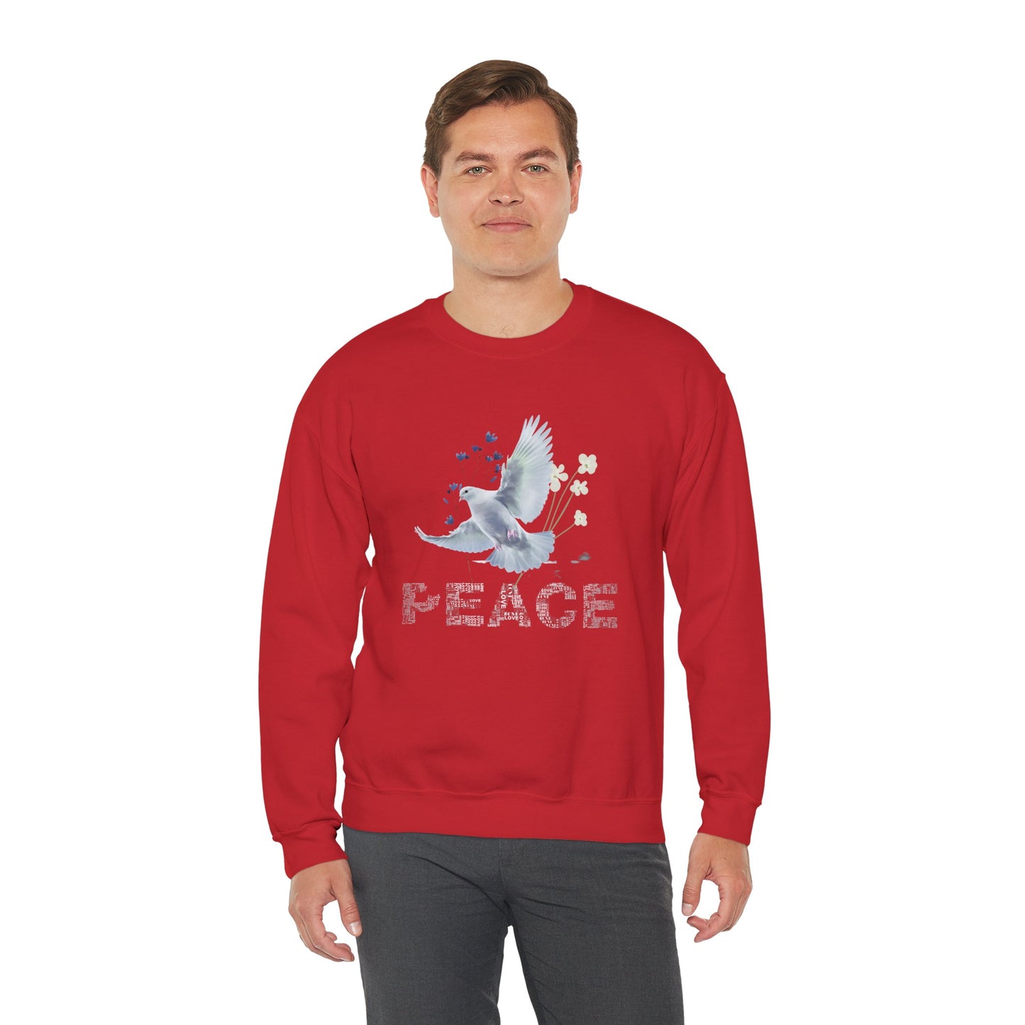 Peaceful Dove Crewneck Sweatshirt for Comfort and Harmony