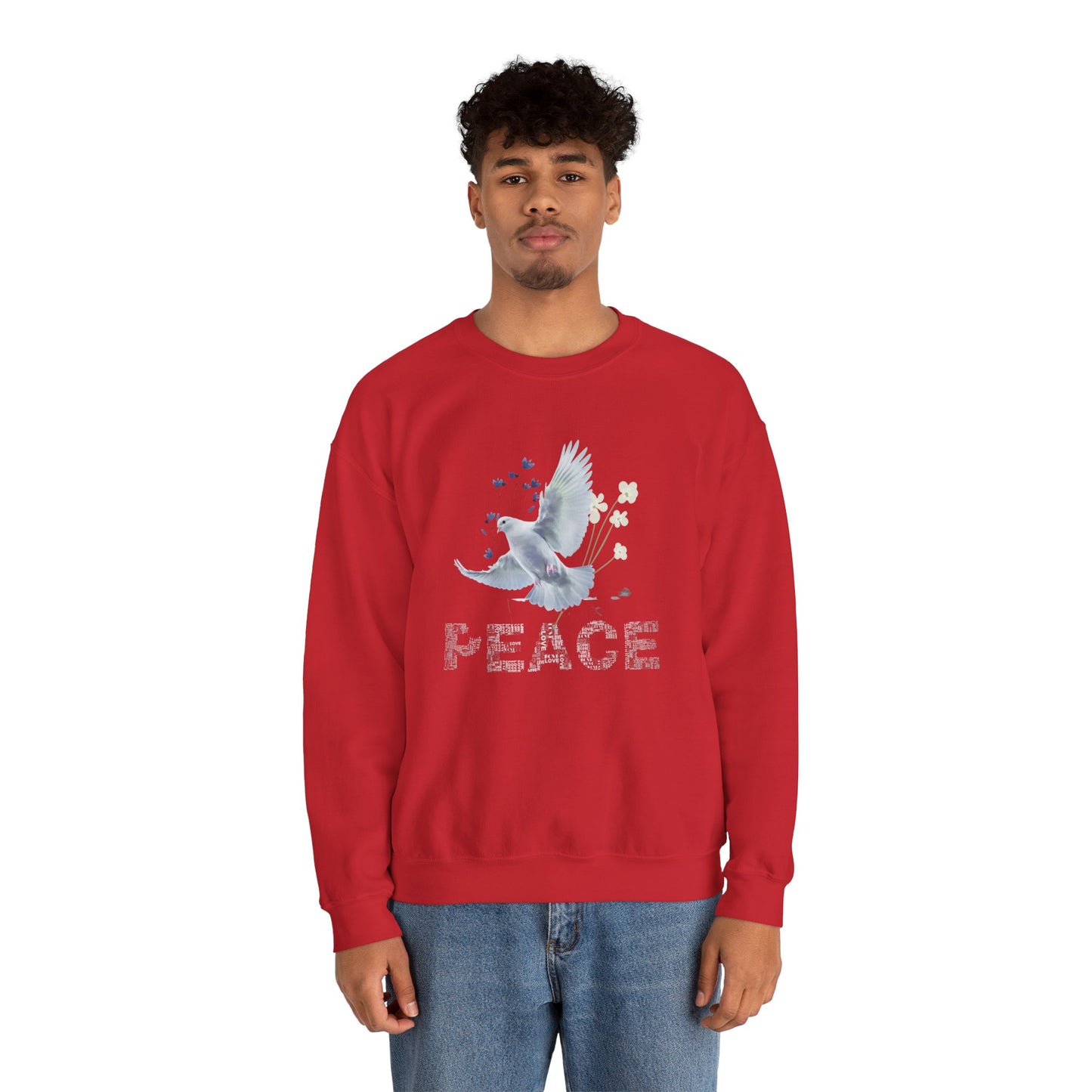 Peaceful Dove Crewneck Sweatshirt for Comfort and Harmony