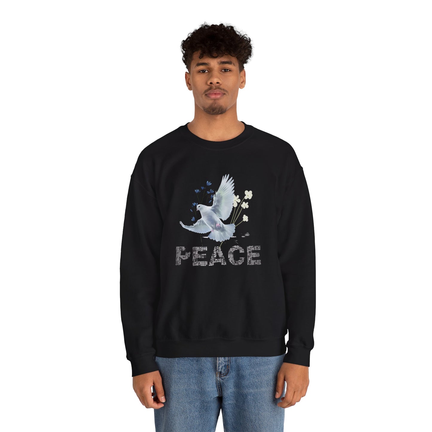 Peaceful Dove Crewneck Sweatshirt for Comfort and Harmony