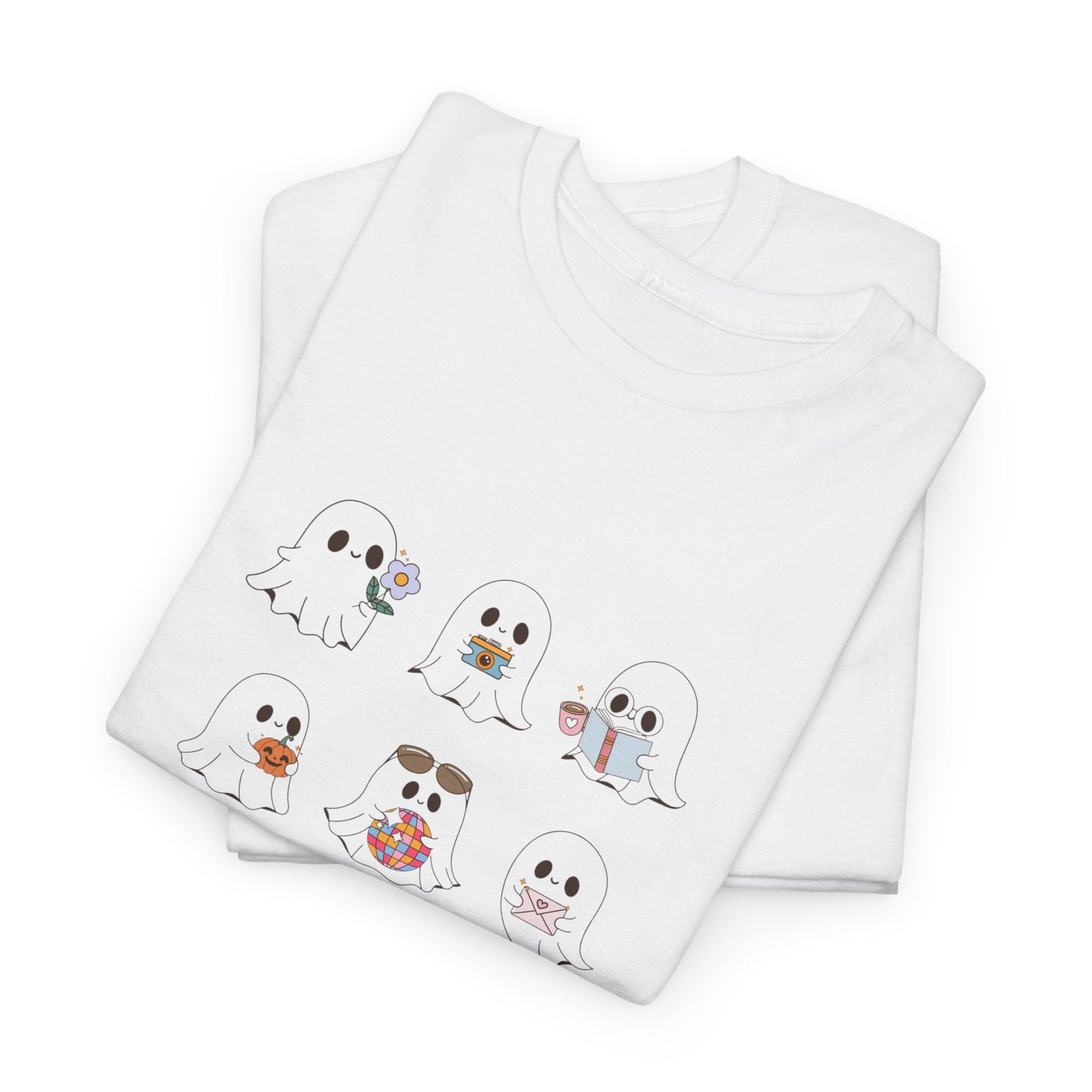 Cute Animal Graphic Tee - "Too Cute to Spook!" Unisex Heavy Cotton T-shirt
