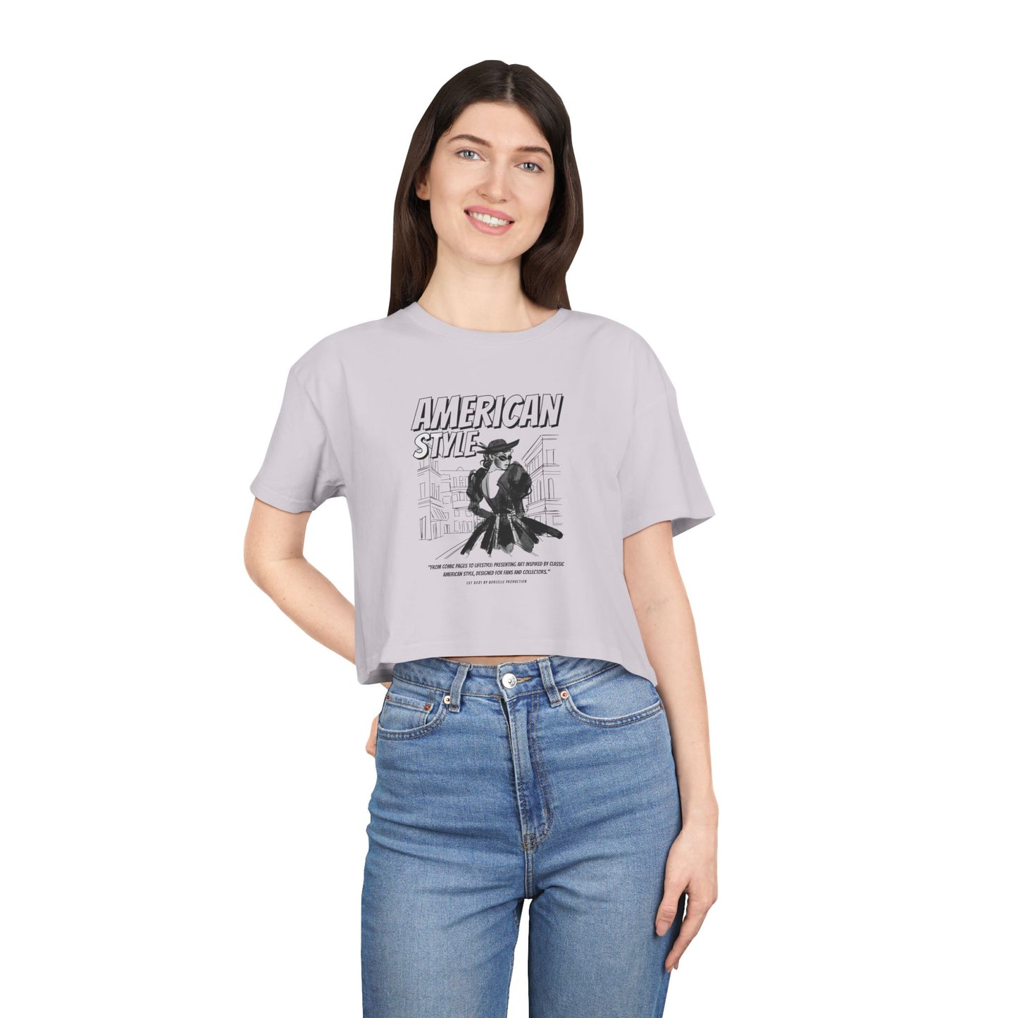 American Style Graphic Women's Crop Tee