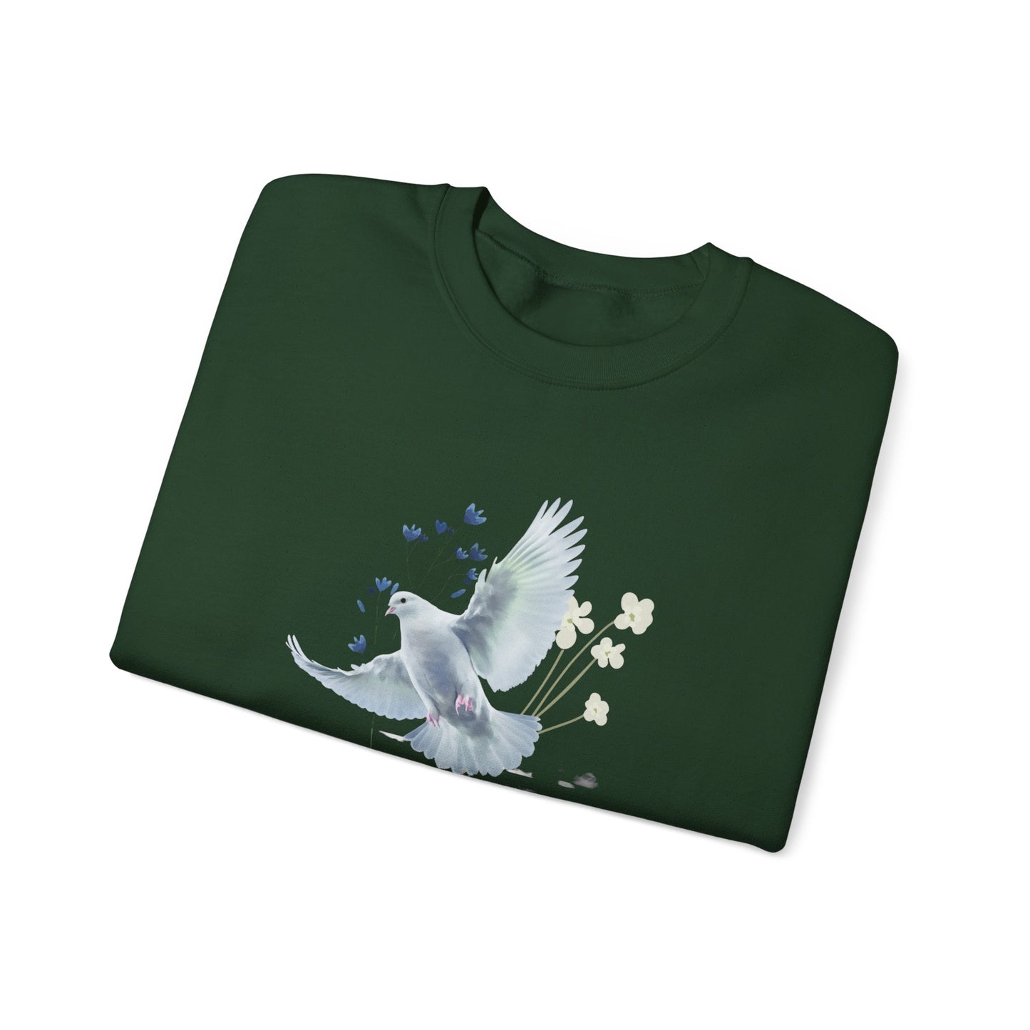 Peaceful Dove Crewneck Sweatshirt for Comfort and Harmony