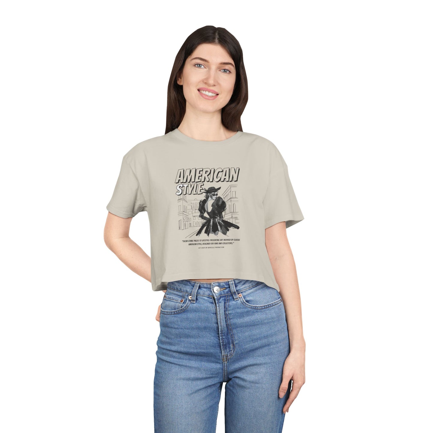 American Style Graphic Women's Crop Tee