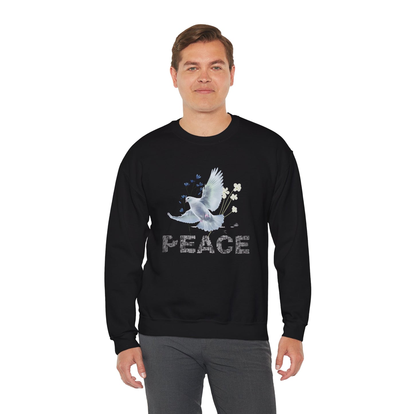 Peaceful Dove Crewneck Sweatshirt for Comfort and Harmony
