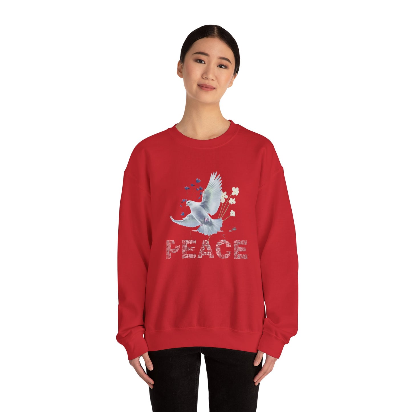 Peaceful Dove Crewneck Sweatshirt for Comfort and Harmony